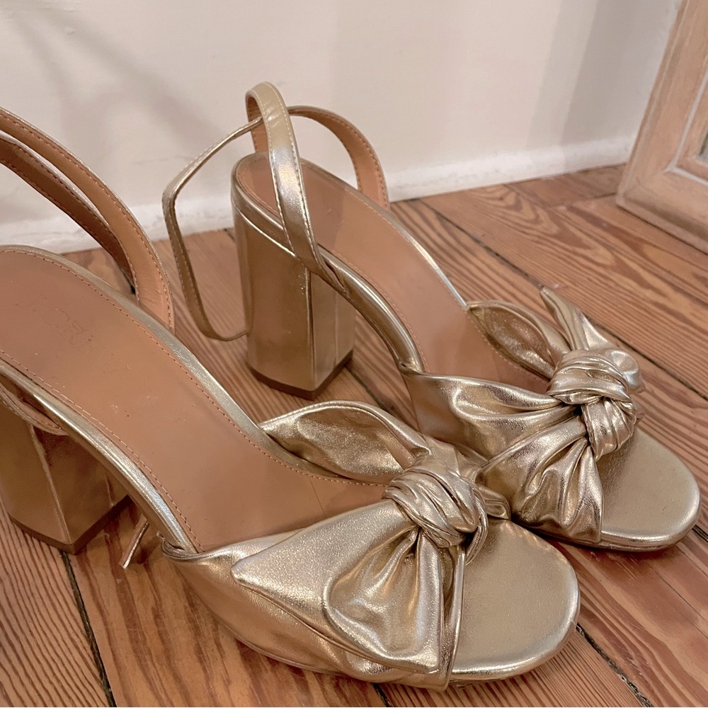 J Crew gold strappy sandals